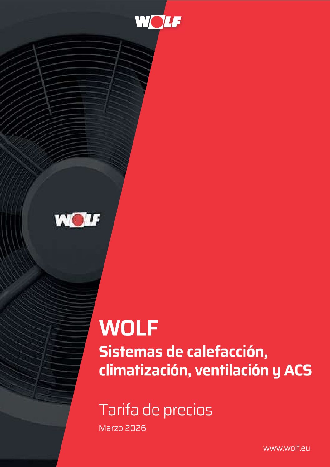 Tarifa/Catálogo Wolf 2026